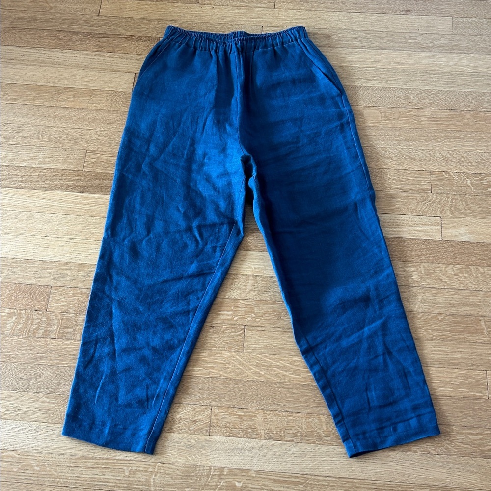 RACHEL CRAVEN blue linen layering pant size 1